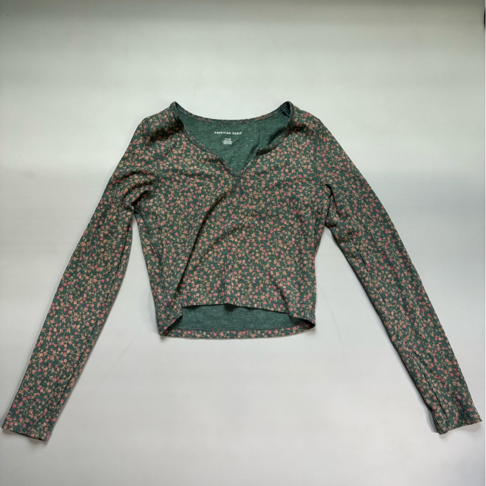 Abercrombie Green Long Sleeve